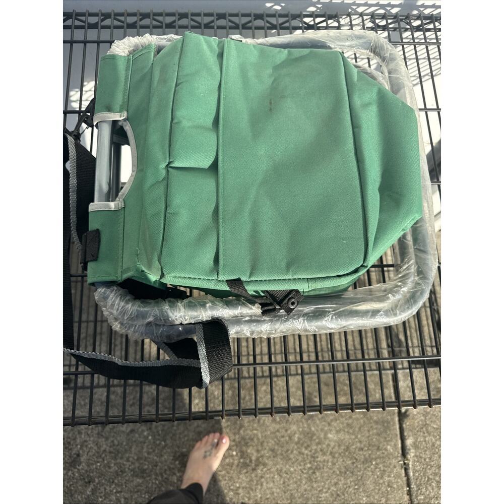 Folding Stool Insulated Cooler with shoulder strap Chair Beach Fishing Camping - Picture 8 of 10